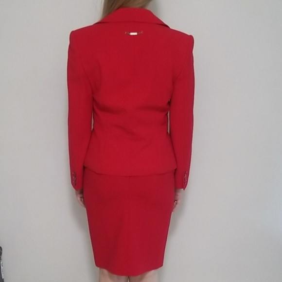 Vintage Escada Red 3 Piece Suit,Jacket,Skirt,Pants - Picture 4 of 4